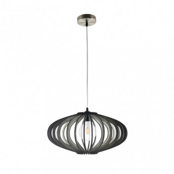Distribuidor - Lâmpadas Diversas | Colgantes Rustica | COLGANTE SAPELLI 1XE27 MADERA CAFE REGX45X45 CM Ref: 156194502